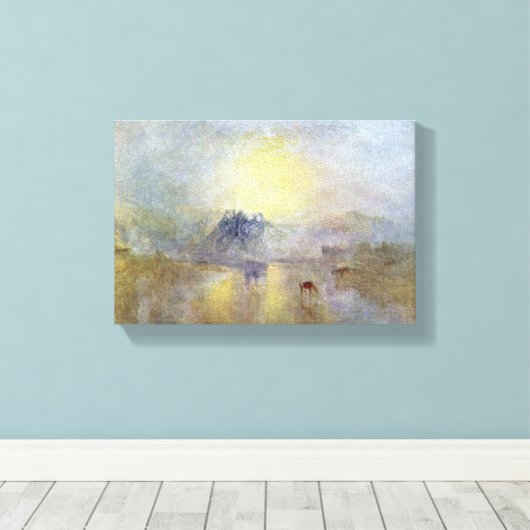 Joseph William Turner - Norham Castle bij zonsopga Canvas Afdruk (Insitu (Houten vloer))