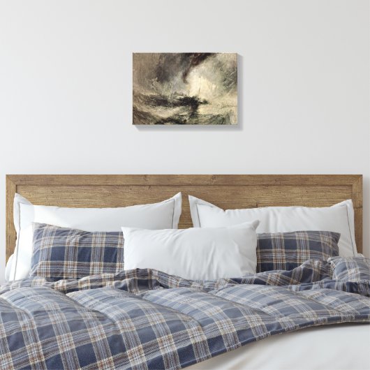 Joseph William Turner - Sneeuw storm van de haven Canvas Afdruk (Insitu (Slaapkamer))