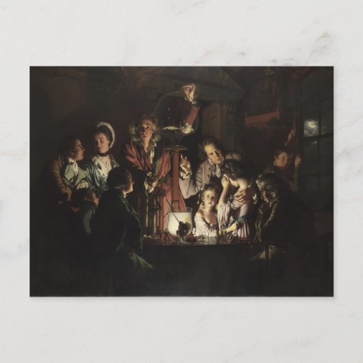 Joseph Wright - Een experiment op een vogel in een Briefkaart (Voorkant)