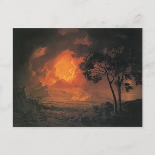 Joseph Wright - Een onderbreking van de berg Vesuv Briefkaart (Voorkant)