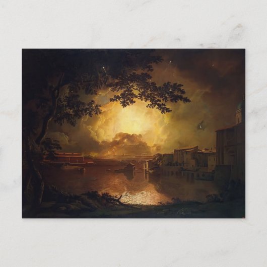Joseph Wright-Fireworks Display op Castel Angelo Briefkaart (Voorkant)