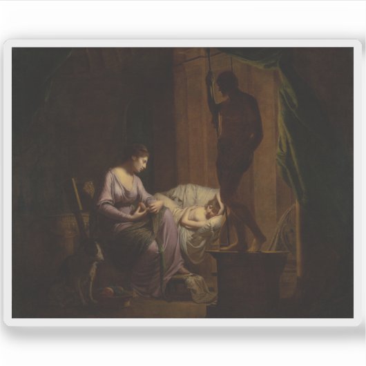 Joseph Wright of Derby: Penelope ontrafelt haar we Sticker (Voorkant)