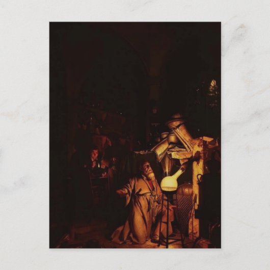 Joseph Wright-The Alchemist die fosfor ontdekt Briefkaart (Voorkant)