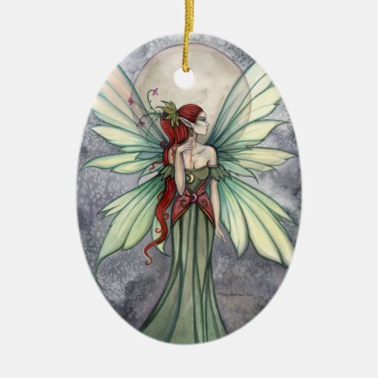 Josephina Lovely Green Fairy Art Ornament (Voorkant)