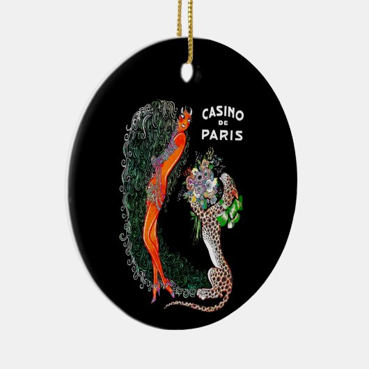 Josephine Baker Cheetah Jazz Age Keramisch Ornament (Rechts)