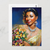 Josephine Baker Floral Art Briefkaart (Voorkant / Achterkant)