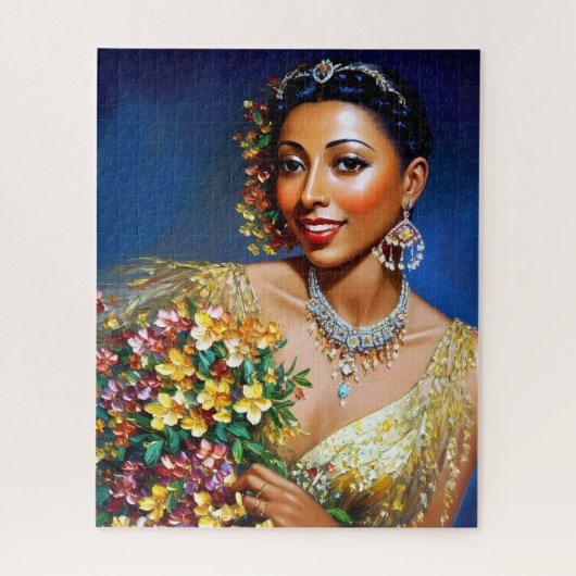 Josephine Baker Floral Art Legpuzzel (Verticaal)