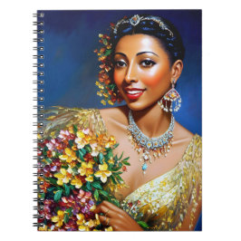 Josephine Baker Floral Art Notitieboek