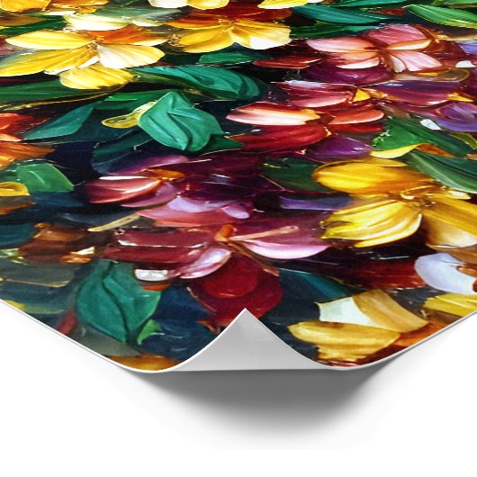 Josephine Baker Floral Art Poster (Hoek)