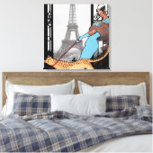 Josephine Baker gewikkeld canvas print (Insitu (Slaapkamer))