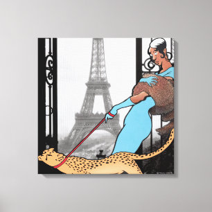 Josephine Baker gewikkeld canvas print