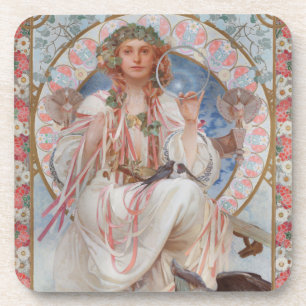 Josephine Crane Bradley als Lavia door Alphonse Mu Bier Onderzetter