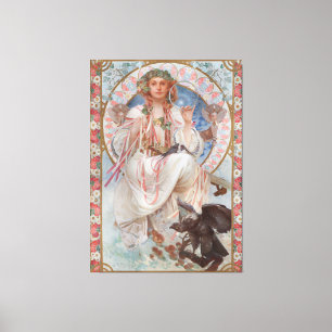 Josephine Crane Bradley als Lavia door Alphonse Mu Canvas Afdruk