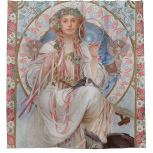 Josephine Crane Bradley als Lavia door Alphonse Mu Douchegordijn