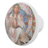 Josephine Crane Bradley als Lavia door Alphonse Mu Keramische Knop (Rechts)