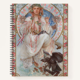 Josephine Crane Bradley als Lavia door Alphonse Mu Notitieboek