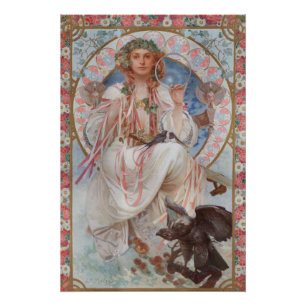 Josephine Crane Bradley als Lavia door Alphonse Mu Perfect Poster