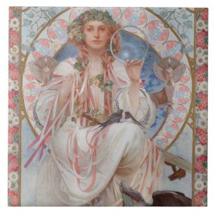 Josephine Crane Bradley als Lavia door Alphonse Mu Tegeltje