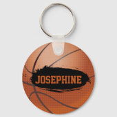 Josephine Grunge Basketball Persoonlijke Sleutelha Sleutelhanger (Voorkant)