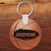 Josephine Grunge Basketball Persoonlijke Sleutelha Sleutelhanger (Voorkant)