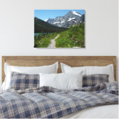 Josephine Lake Trail met Mount Guild bij Glacier Canvas Afdruk (Insitu (Slaapkamer))