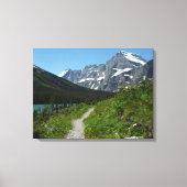 Josephine Lake Trail met Mount Guild bij Glacier Canvas Afdruk (Voorkant)
