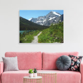 Josephine Lake Trail met Mount Guild bij Glacier Canvas Afdruk (Insitu (Woonkamer))
