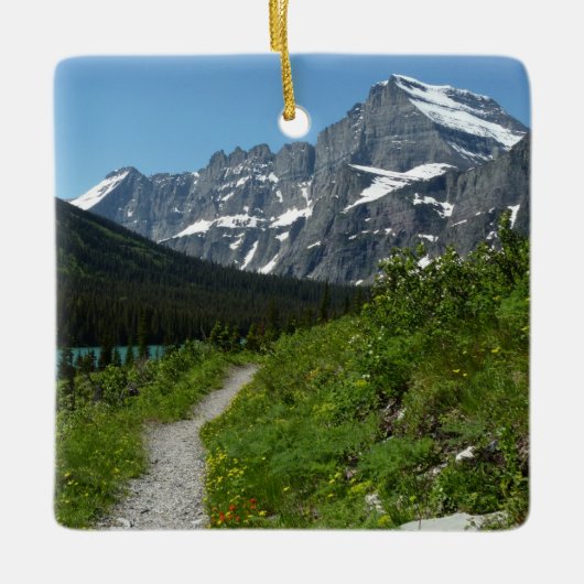 Josephine Lake Trail met Mount Guild bij Glacier Keramisch Ornament (Voorkant)