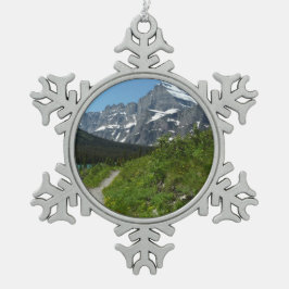 Josephine Lake Trail met Mount Guild bij Glacier Tin Sneeuwvlok Ornament