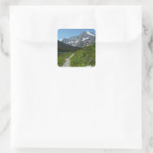 Josephine Lake Trail met Mount Guild bij Glacier Vierkante Sticker (Tas)