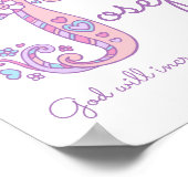 Josephine meisjes noemen pastel paarse gewoonte in poster (Hoek)