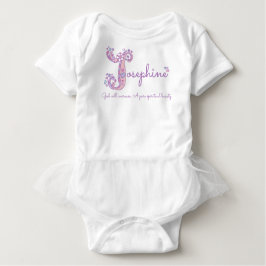 Josephine meisjes noemen pastel paarse gewoonte in romper