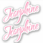 Josephine naam x2 sticker (Voorkant)