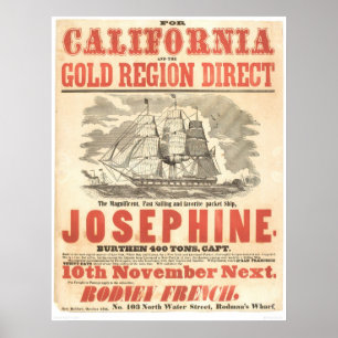 "Josephine" naar California Advertisement (1280A) Poster