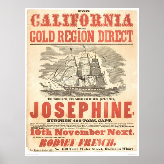"Josephine" naar Californische reclame (1280A) Poster (Voorkant)