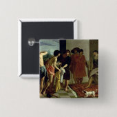 Joseph's Coat, 1630 Vierkante Button 5,1 Cm (Voorkant /achterkant)