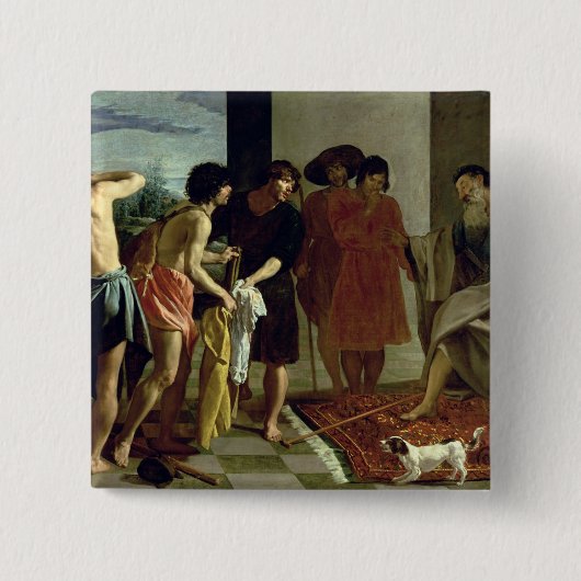 Joseph's Coat, 1630 Vierkante Button 5,1 Cm (Voorkant)