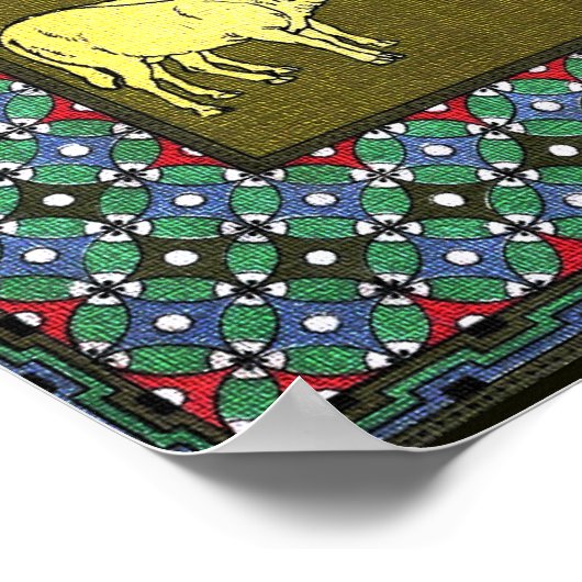 Joseph's Coat van Vele Kleuren Poster (Hoek)