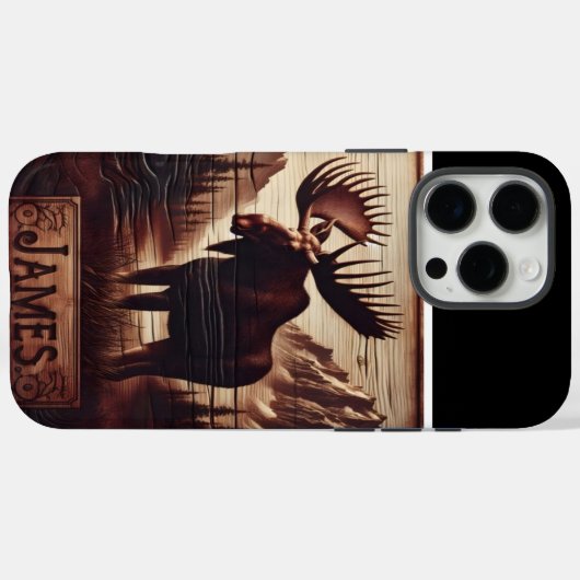 Joseph's Moose houtsnijwerk Case-Mate iPhone Case (Achterkant (horizontaal))
