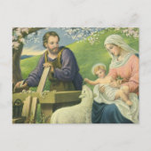 Joseph's Workshop met Mary en Baby Jesus Briefkaart (Voorkant)