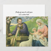 Joseph's Workshop met Mary en Baby Jesus Kaart (Voorkant / Achterkant)