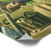 Joseph's Workshop met Mary en Baby Jesus Poster (Hoek)