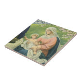 Joseph's Workshop met Mary en Baby Jesus Tegeltje (Zijkant)