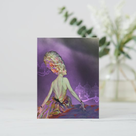 JOSETTE, 1920S FRANS MODEL: LOVELY SPRING IRIS BRIEFKAART (Staand voorkant)