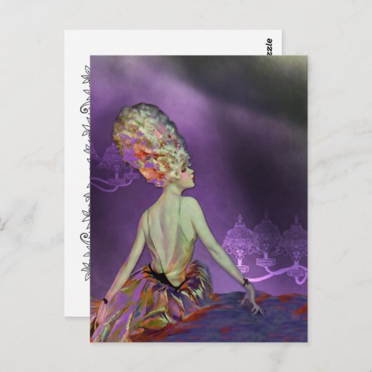 JOSETTE, 1920S FRANS MODEL: LOVELY SPRING IRIS BRIEFKAART (Voorkant / Achterkant)