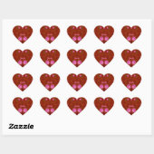 JOSETTE COOL! ~ ROZE SPIN ~ Helder ontwerp ~ Hart Sticker (Vel)