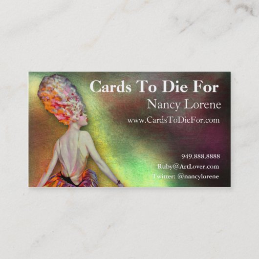 Josette in Sinaasappel - Visitekaartjes (Voorkant)