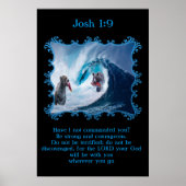 Josh 1:9 Beren in de oceaan. Poster (Voorkant)
