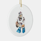 Josh Allen Buffalo Bills Round Ornament (Rechts)