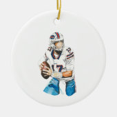 Josh Allen Buffalo Bills Round Ornament (Voorkant)